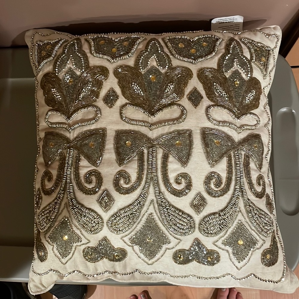 Beautiful beaded pillow